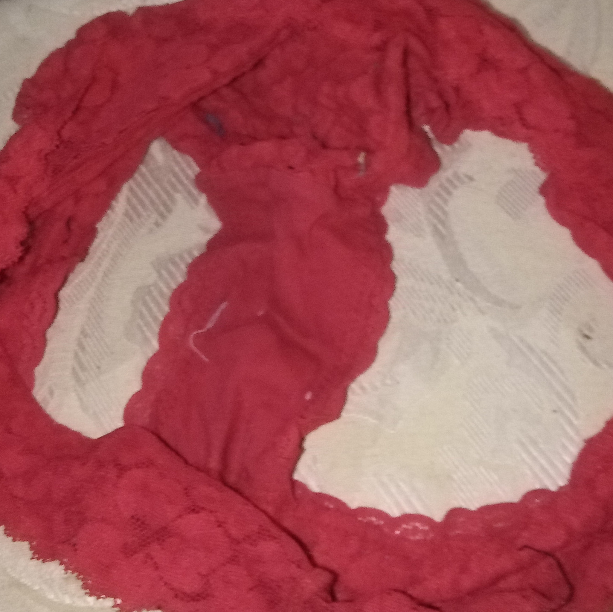 Red lace panties